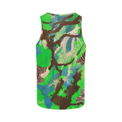 Green Abstract All Over Print Tank Top for Women (Model T43)