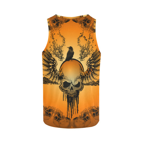 Amazing skull with crow All Over Print Tank Top for Men (Model T43)