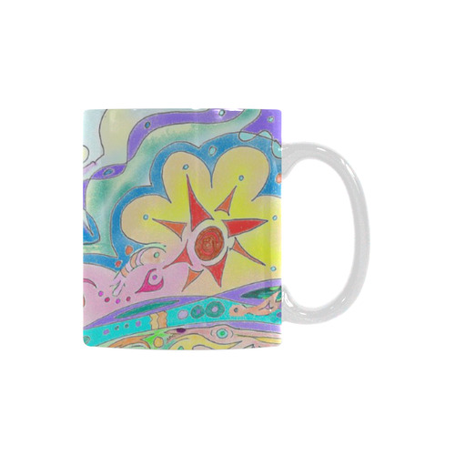 Beltaine Fest Bat and Fish Art Mug 1 White Mug(11OZ)