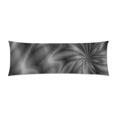 Grey Shiny Swirl Custom Zippered Pillow Case 21"x60"(Two Sides)