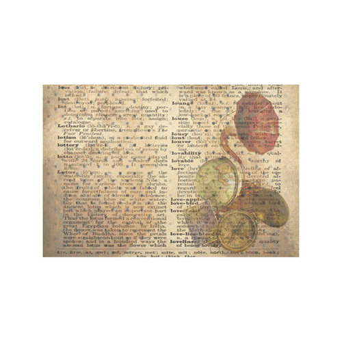 Brown Book Ephemera Placemat 12’’ x 18’’ (Set of 6)