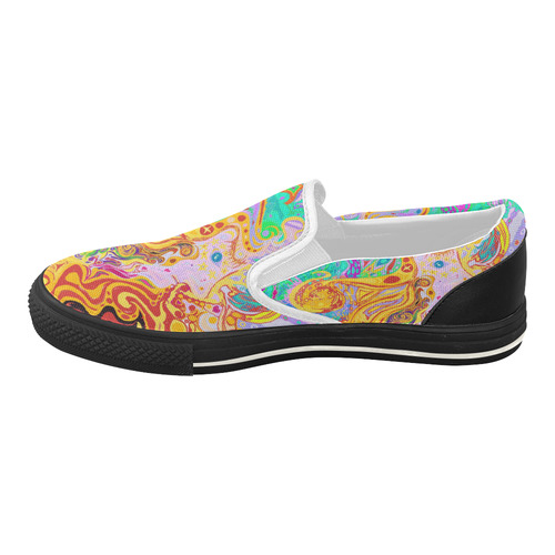 Hair of the Divine Universe Art Slip On Shoes Women's Slip-on Canvas Shoes (Model 019)