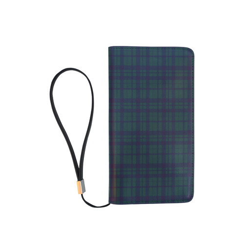 Green Plaid Hipster Style Men's Clutch Purse （Model 1638）