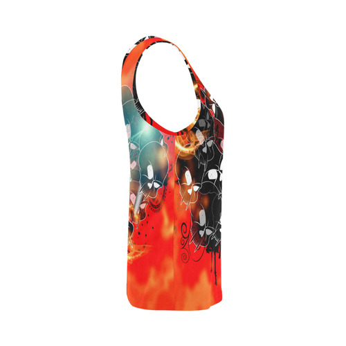 Awesome skulls All Over Print Tank Top for Women (Model T43)