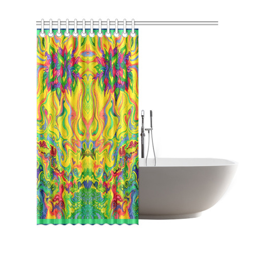 Swampy Garden Art Shower Curtain 69"x72"