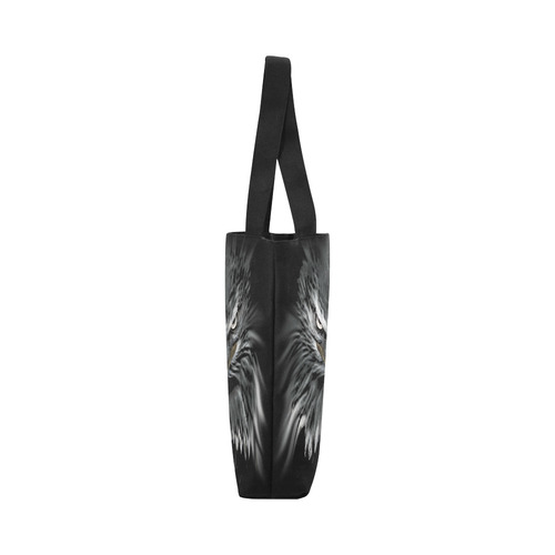 Strong EAGLE Face black Canvas Tote Bag (Model 1657)