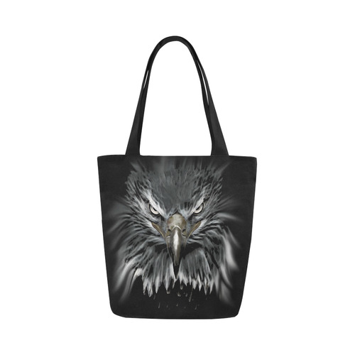 Strong EAGLE Face black Canvas Tote Bag (Model 1657)