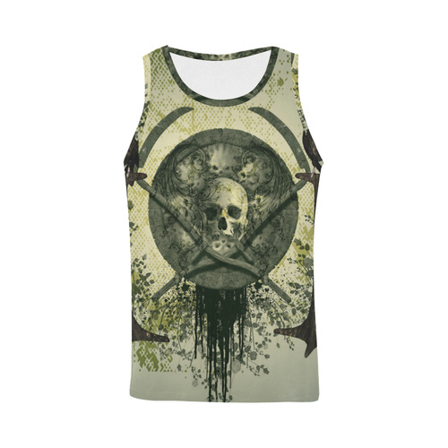 Skulls with crows All Over Print Tank Top for Men (Model T43)