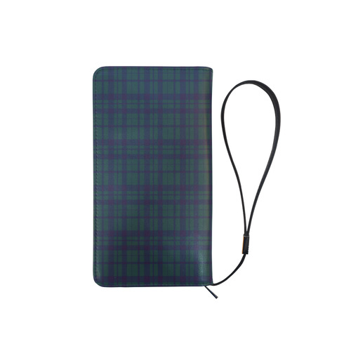 Green Plaid Hipster Style Men's Clutch Purse （Model 1638）