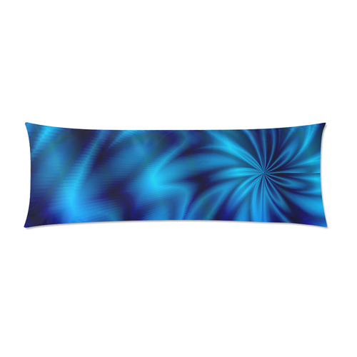 Blue Shiny Swirl Custom Zippered Pillow Case 21"x60"(Two Sides)