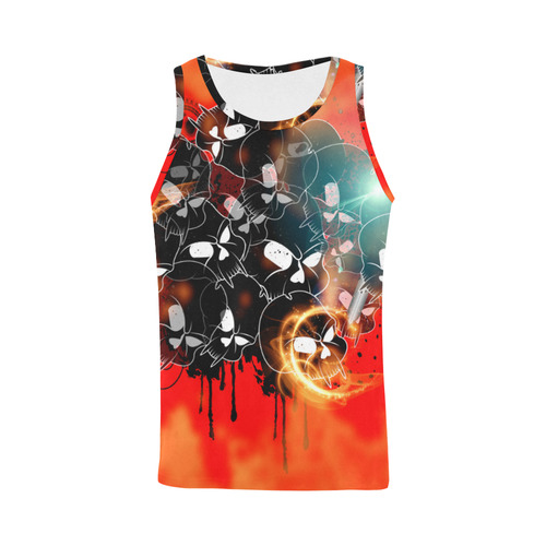 Awesome skulls All Over Print Tank Top for Men (Model T43)