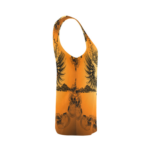 Amazing skull with crow All Over Print Tank Top for Women (Model T43)