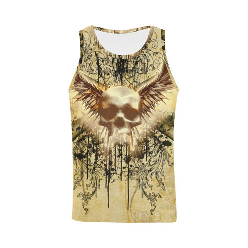 Amazing skull, wings and grunge All Over Print Tank Top for Men (Model T43)
