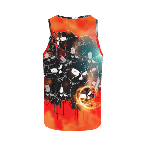 Awesome skulls All Over Print Tank Top for Men (Model T43)