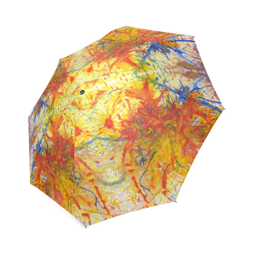 Aflame with Flower Abstract Art Umbrella Foldable Umbrella (Model U01)