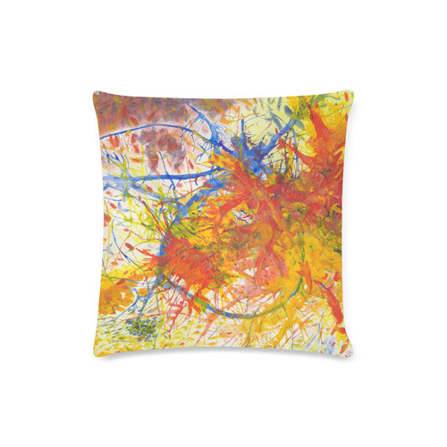Aflame with Flower Art 2 Custom Zippered Pillow Case 16"x16"(Twin Sides)