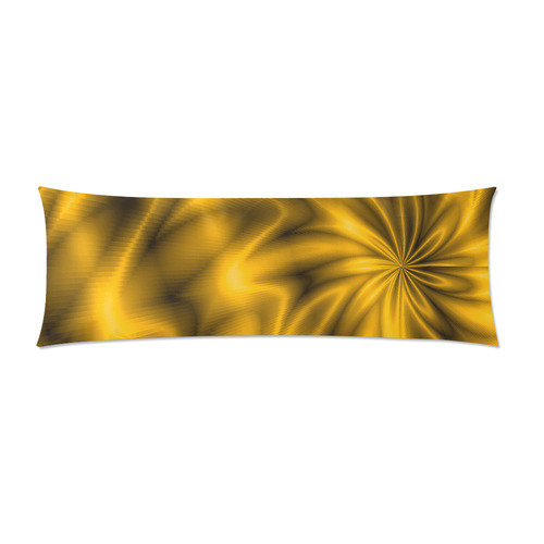 Golden Shiny Swirl Custom Zippered Pillow Case 21"x60"(Two Sides)