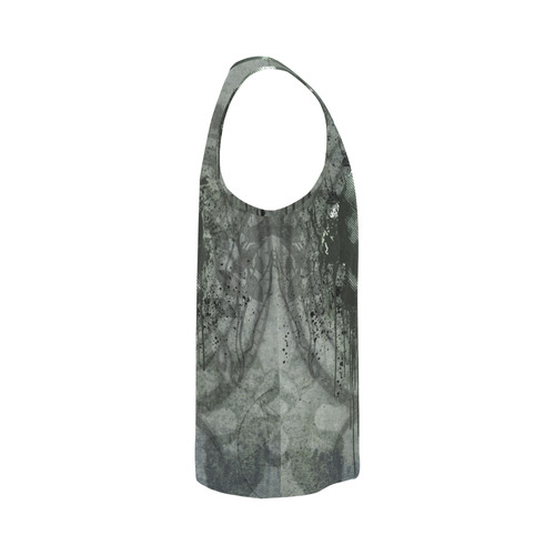 Awesome skull with bones and grunge All Over Print Tank Top for Men (Model T43)