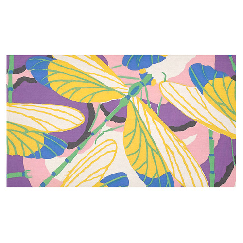 Dragonflies Eugène Séguy French Art Deco Cotton Linen Tablecloth 60"x 104"