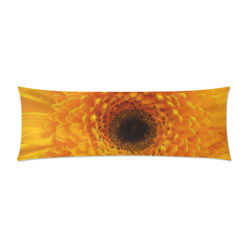 Yellow Flower Tangle FX Custom Zippered Pillow Case 21"x60"(Two Sides)