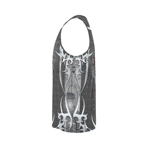 Awesome skull on metal design All Over Print Tank Top for Men (Model T43)