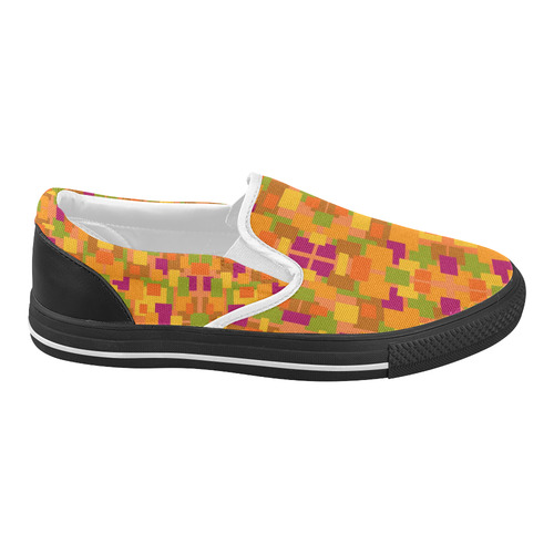 Autumn Spice Design Slip On Shoes Women's Slip-on Canvas Shoes (Model 019)