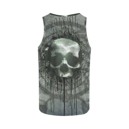Awesome skull with bones and grunge All Over Print Tank Top for Men (Model T43)