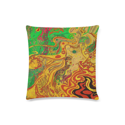 Hair of the Divine Universe Green Art Custom Zippered Pillow Case 16"x16"(Twin Sides)