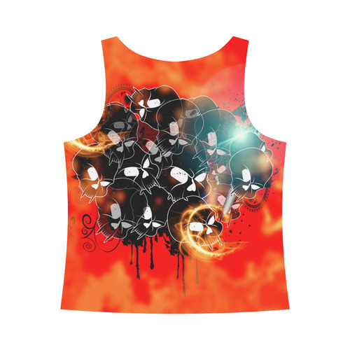 Awesome skulls All Over Print Tank Top for Women (Model T43)