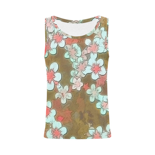 lovely floral 29 A by FeelGood All Over Print Tank Top for Women (Model T43)