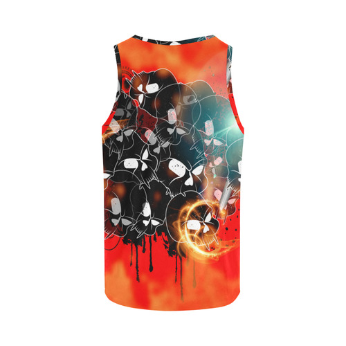 Awesome skulls All Over Print Tank Top for Women (Model T43)