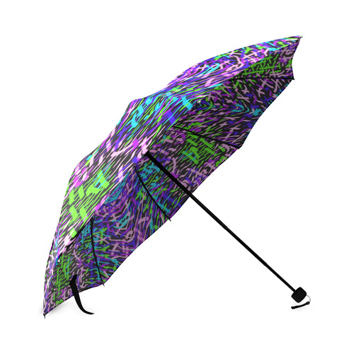 GrassWorld Blue, Purple, Green, Pink Design Umbrella Foldable Umbrella (Model U01)