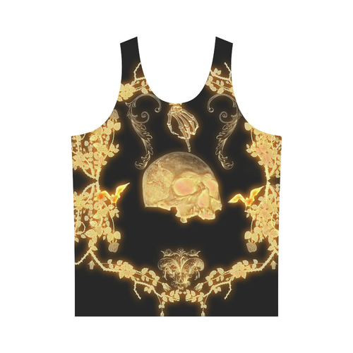 Yellow skull All Over Print Tank Top for Men (Model T43)