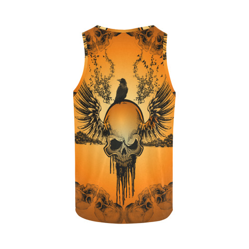Amazing skull with crow All Over Print Tank Top for Women (Model T43)