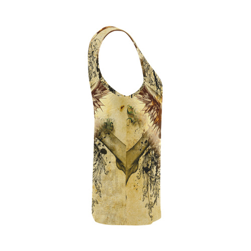Amazing skull, wings and grunge All Over Print Tank Top for Women (Model T43)