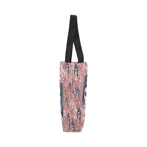 Skull Of A Pretty Flowers Lady Pattern Canvas Tote Bag (Model 1657)