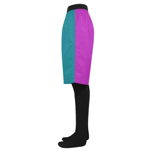 Only two Colors: Petrol Blue - Magenta Pink Men's Swim Trunk (Model L21)