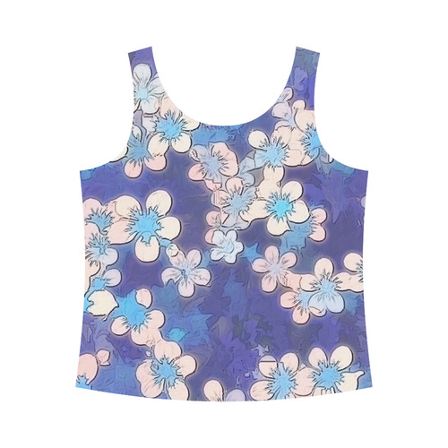 lovely floral 29 C by FeelGood All Over Print Tank Top for Women (Model T43)