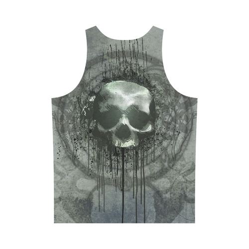 Awesome skull with bones and grunge All Over Print Tank Top for Men (Model T43)