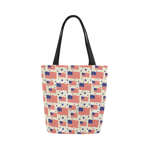 Flag Of The USA grungy style Pattern Canvas Tote Bag (Model 1657)