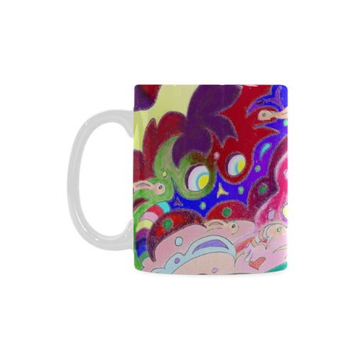 Beltaine Fest Bat and Fish Art Mug 1 White Mug(11OZ)