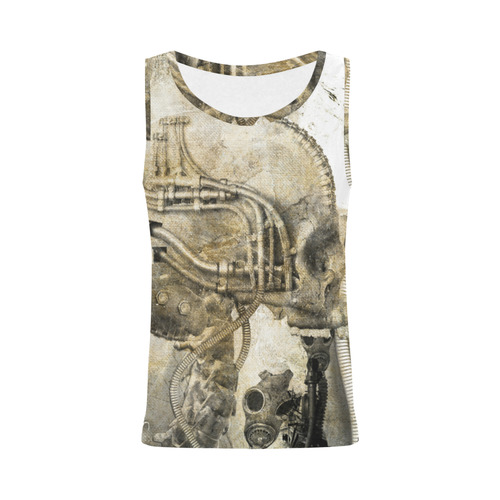 Awesome technical skull, vintage design All Over Print Tank Top for Women (Model T43)