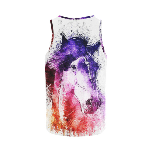 watercolor horse All Over Print Tank Top for Women (Model T43)