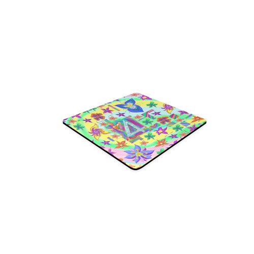 Blessing Marbled Flower Design Coaster Square Coaster