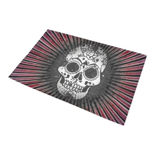 skull with lightbeams A by JamColors Bath Rug 20''x 32''