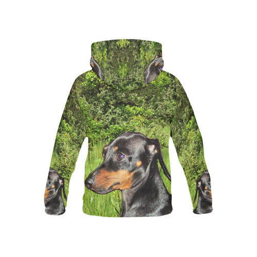 Dachshund Doxie All Over Print Hoodie for Kid (USA Size) (Model H13)
