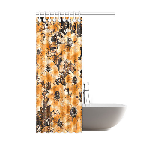 wonderful sparkling Floral F by JamColors Shower Curtain 48"x72"