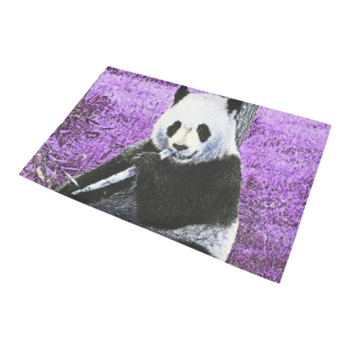 funky lilac panda Bath Rug 20''x 32''