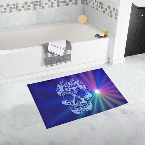 Skull and Lights C by JamColors Bath Rug 20''x 32''