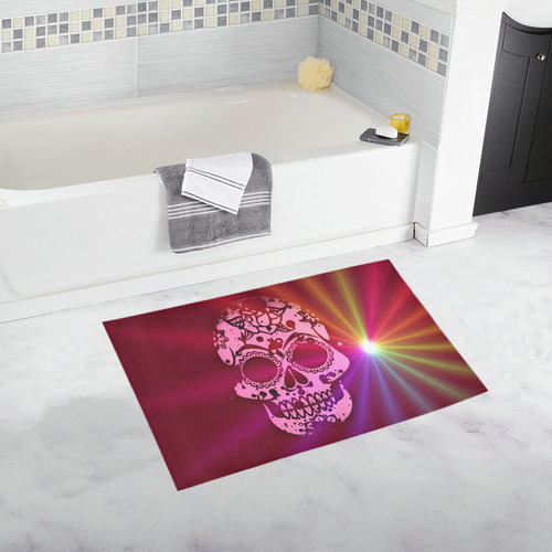 Skull and Lights A by JamColors Bath Rug 20''x 32''